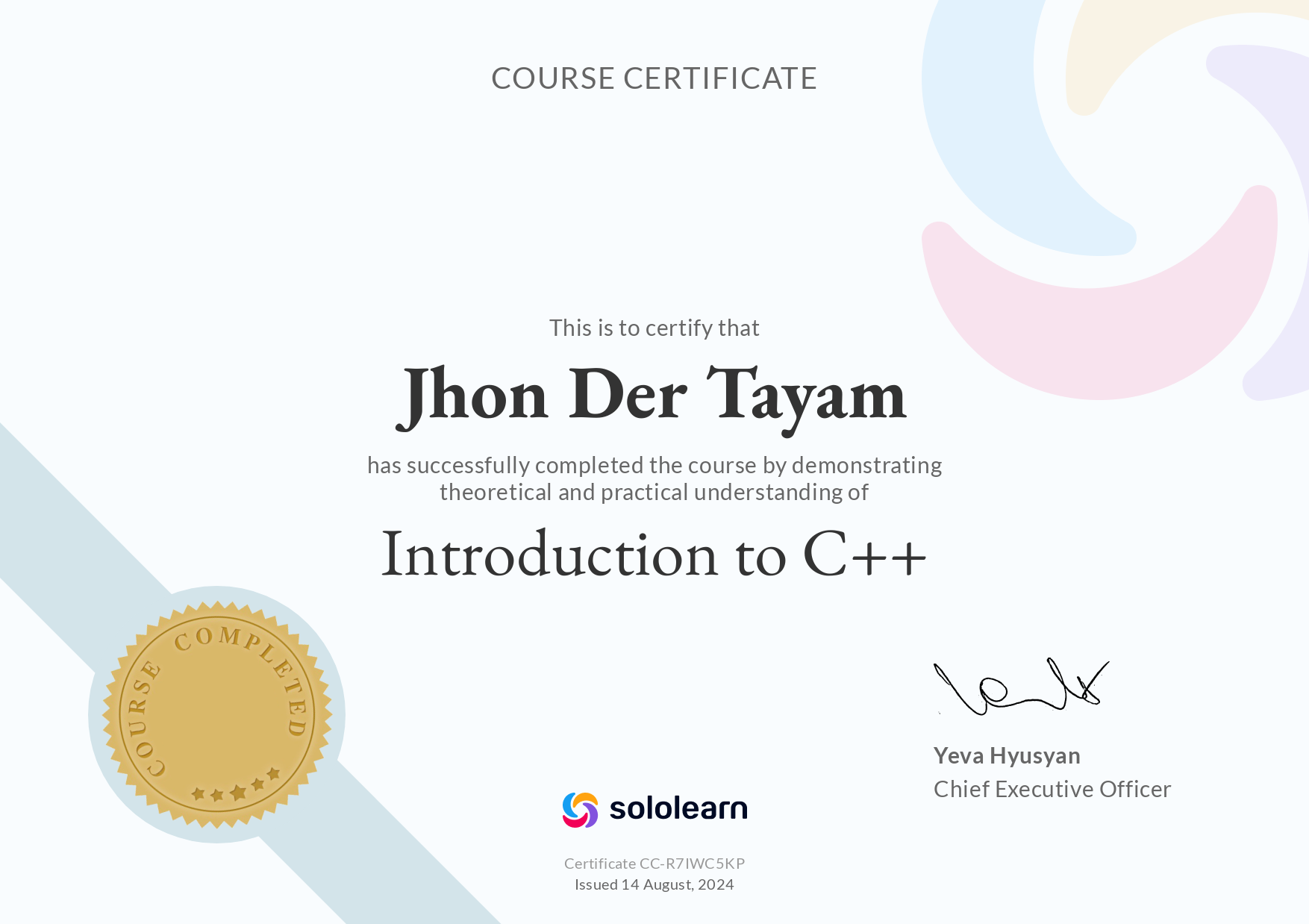 C++ Certificate