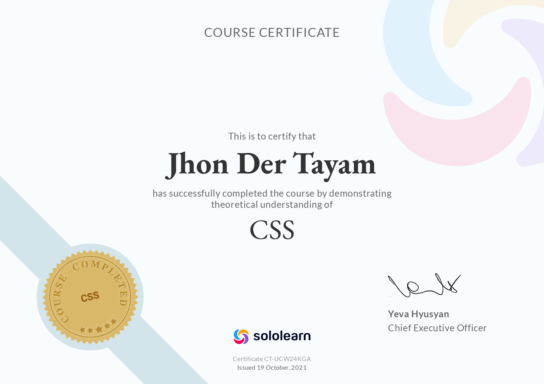 CSS Certificate
