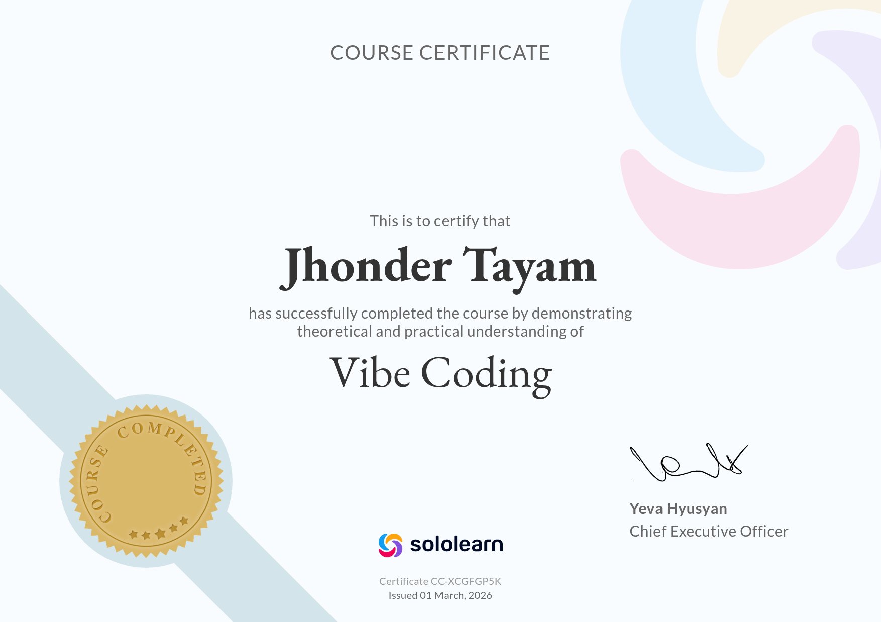 VibeCoding Certificate
